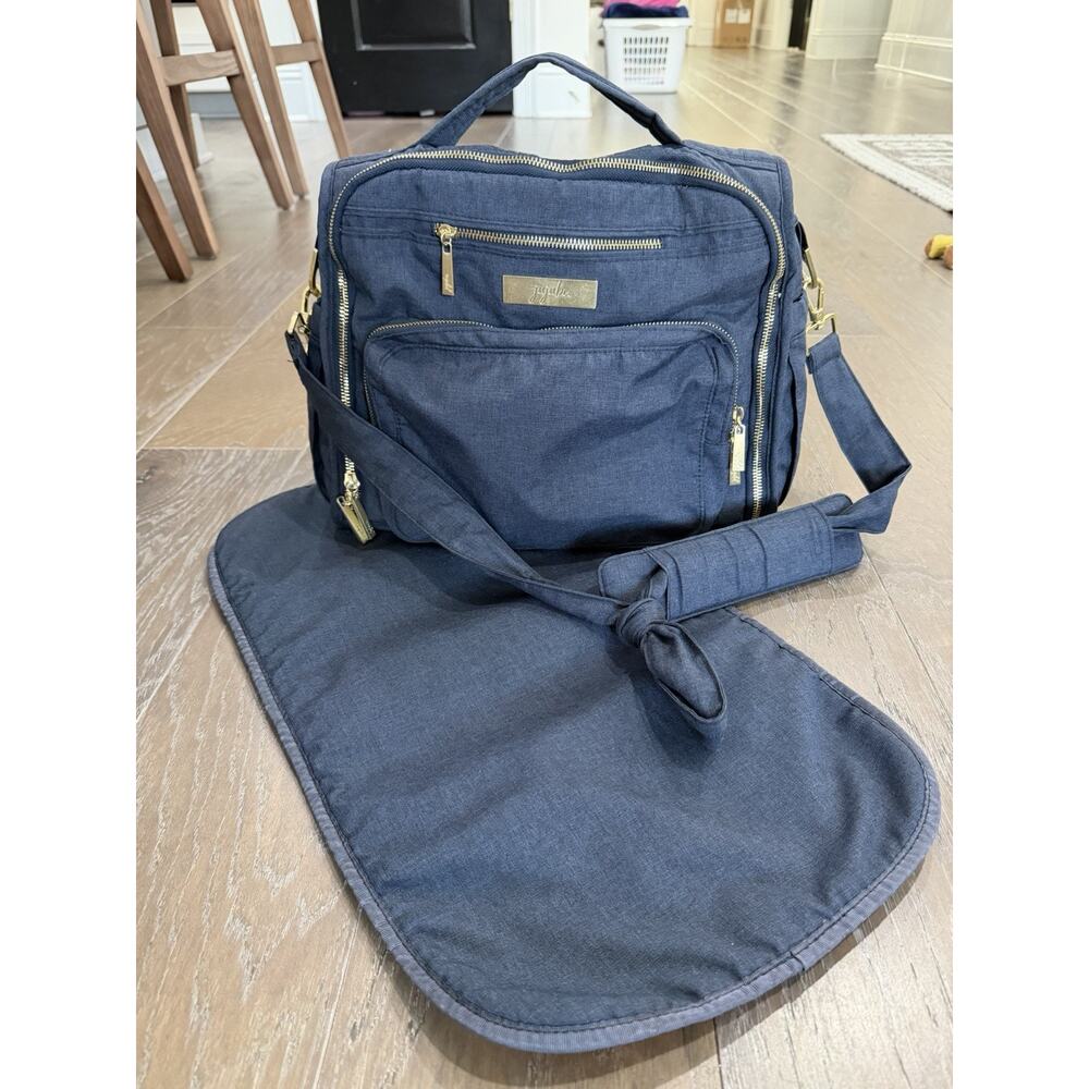 JUJUBE Ju Ju Be BFF INDIGO Gold CHROMATICS BFF Diaper Bag Backpack Handbag New - Picture 6 of 11